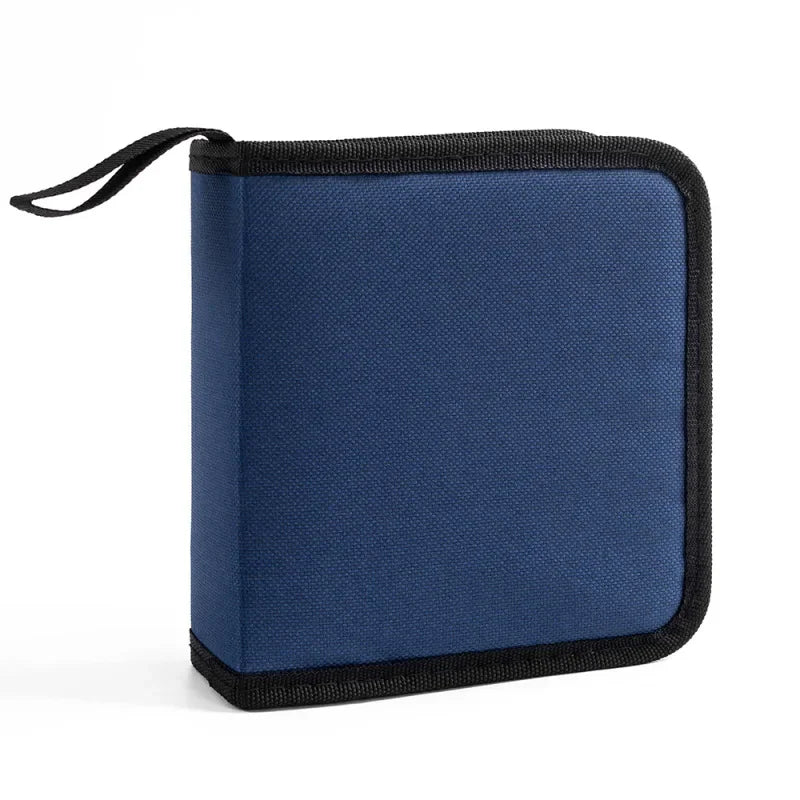 40-Disc CD & DVD Storage Case - Oxford Cloth Organizer Bag with Disc Booklet Holder