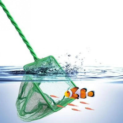Long Handle Square Aquarium Fishing Net – Landing Net for Fish, Floating Objects, Crab, and Fishing Rod Dryer