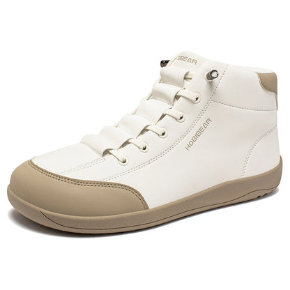 HOBIBEAR Mid-Top Barefoot Shoes — Wide-Toe Ankle Boots for Men & Women, Outdoor Non-Slip Artificial Leather Shoes