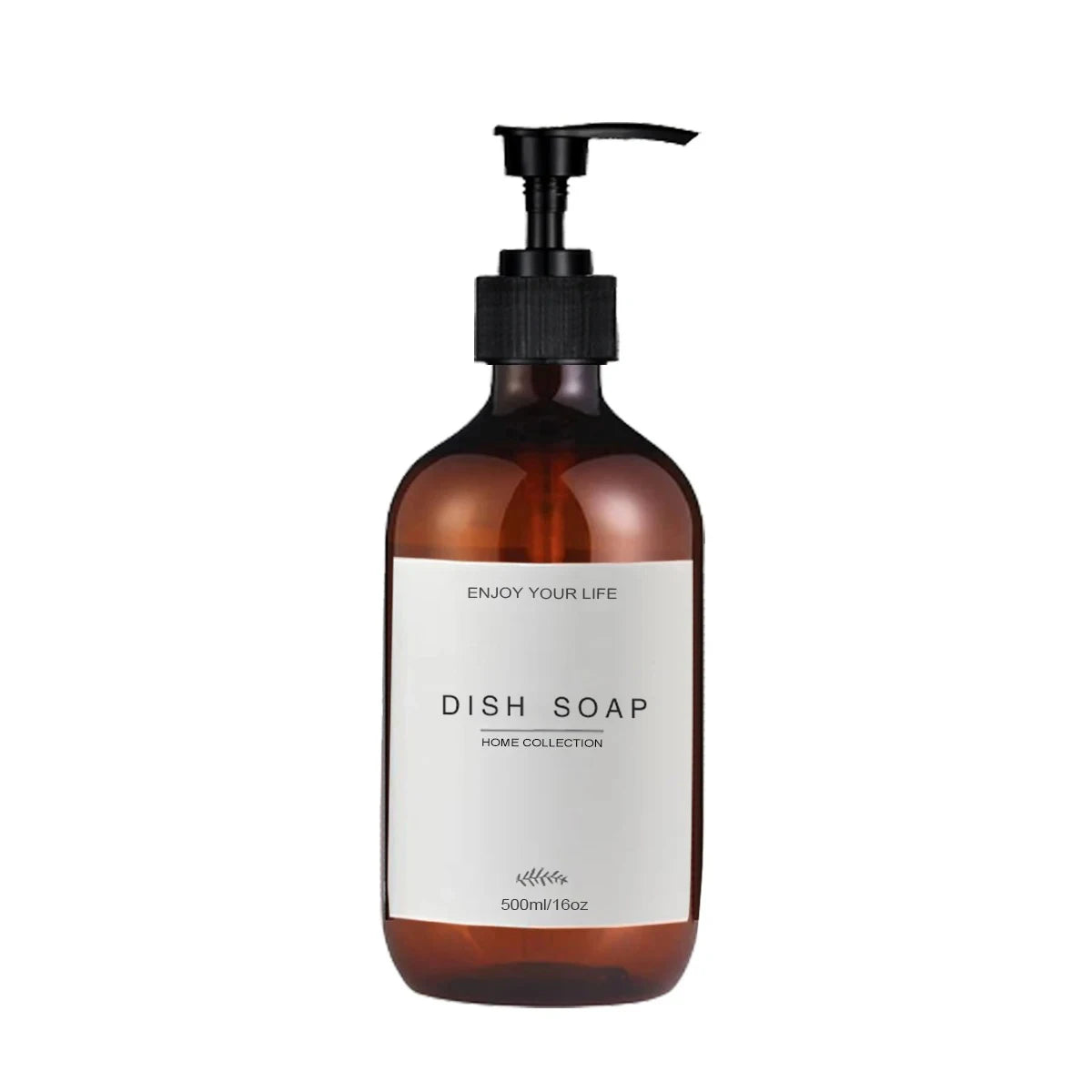 Kitchen Sink Soap Dispenser Bottle with Waterproof Labels – Refillable Dish Pump for Countertop