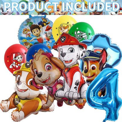 PAW Patrol Birthday Party Supplies Set – Tablecloth, Plates, Cups & Balloons Kids Party Decor for Birthday, Baby Shower & Favors