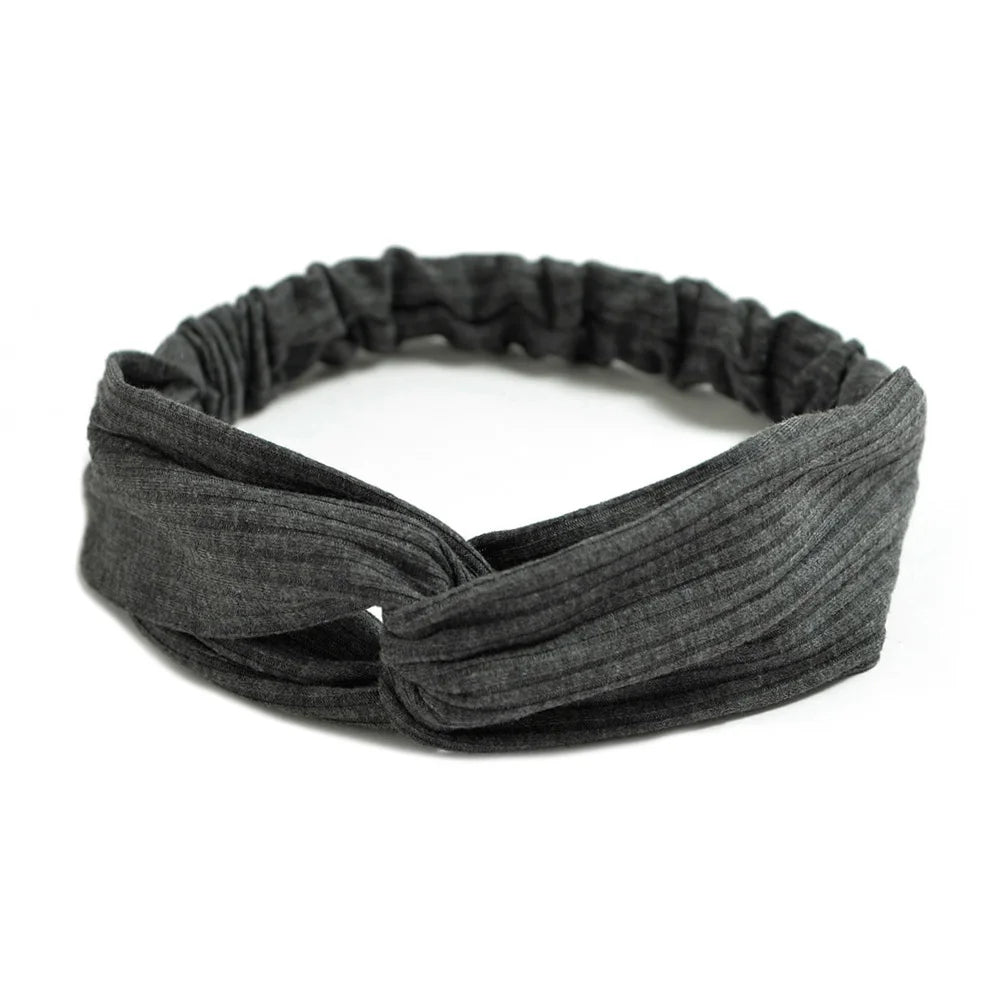 Women Cross Top Knot Headband – Elastic Soft Solid Color Hair Bands, Twisted Knotted Headwrap, Hair Accessories for Girls