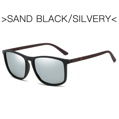 Polarized Sports Sunglasses for Men – Lightweight Comfortable Square UV400 Eyewear with Original Case