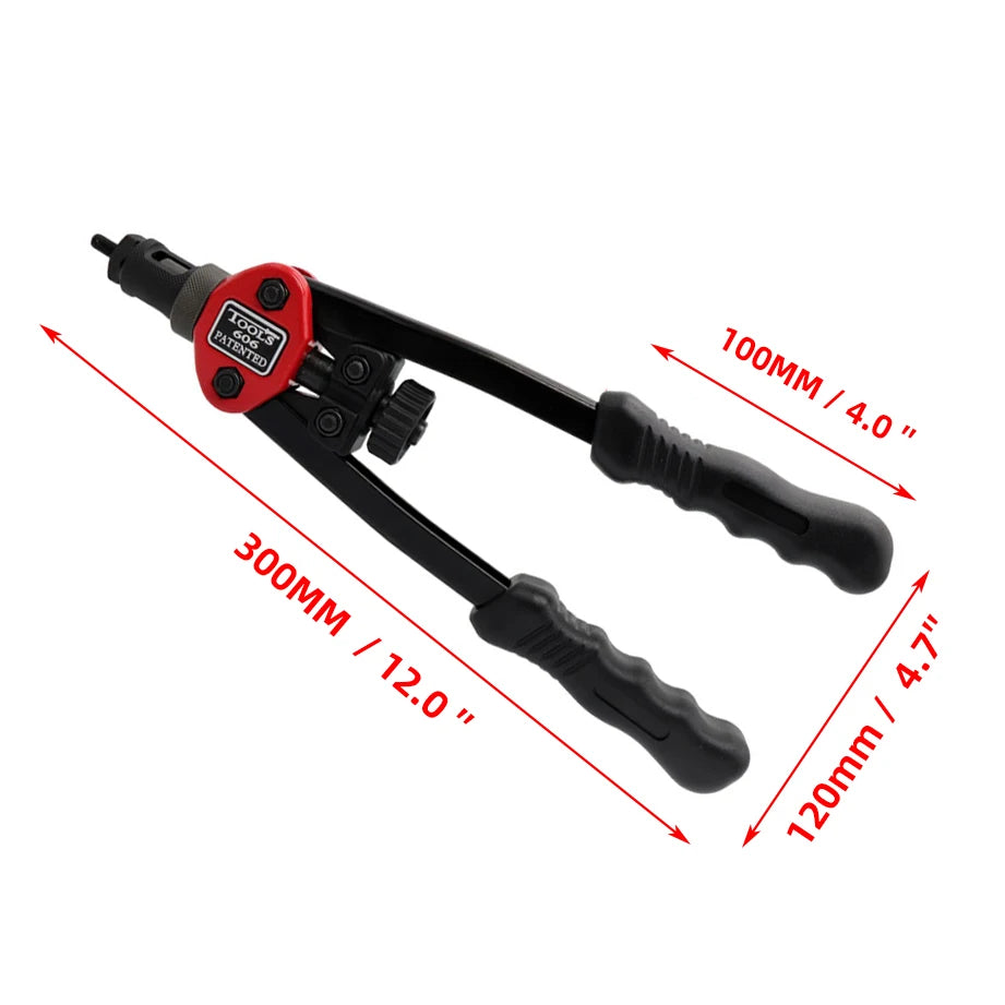 HIFESON Hand Threaded Rivet Nut Gun — Manual Riveter with 70/95/300PCS M3-M12 Nuts for Easy Installation