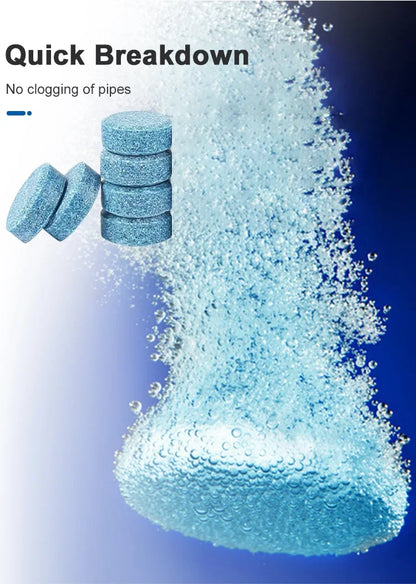 Car Windshield Washer Fluid Tablets | Concentrated Effervescent Wiper Cleaning Tablets for Windows & Kitchen