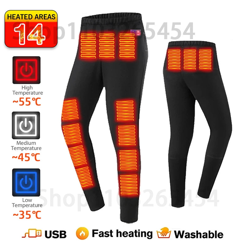 52-Zone USB Heated Winter Underwear for Men & Women – Thermal Electric Heating Jacket and Winter Clothing Accessories