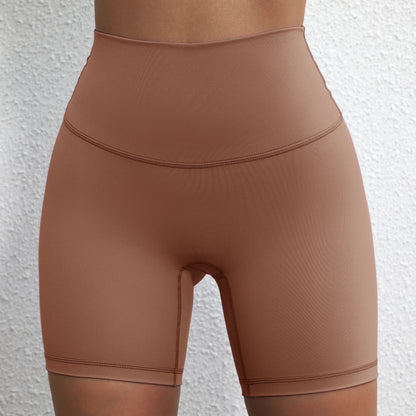 Women’s Solid Color Yoga Shorts – Compression Sport Leggings, Sweat-Wicking Training & Cycling Shorts with Pocket
