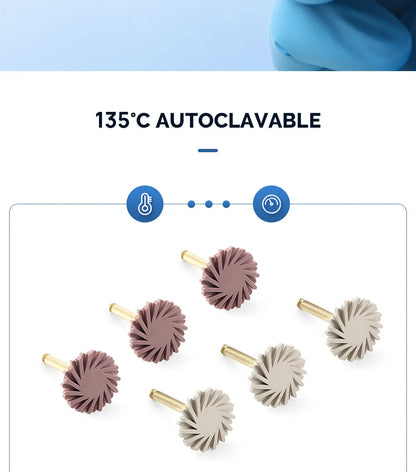 AZDENT Dental Composite Resin Polishing Disc Kit – Silicone & Diamond Wheel Burs, 2-Step Polishing