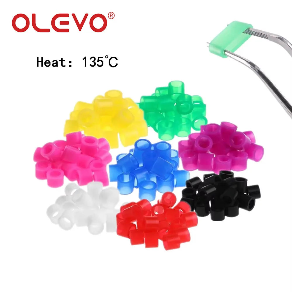 100pcs Dental Silicone Color Code Rings - Autoclavable Instrument Marking Bands for Dentist Surgical Tools Identification