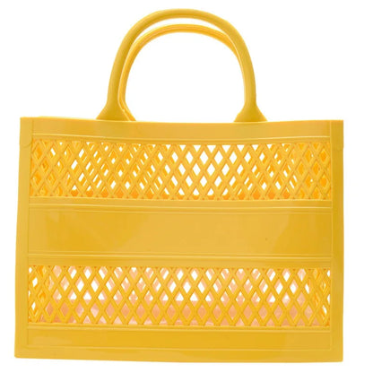 2025 Large Waterproof PVC Beach Tote Bag – Rubber Jelly Tote for Women, Travel, Picnic & Shopping Storage Handbag