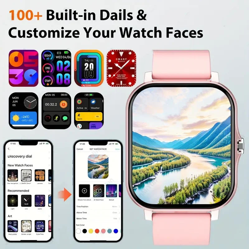 KESHUYOU 2025 Smartwatch – Bluetooth Talking, Blood Oxygen & Blood Pressure Monitor for Men & Women, Holiday Gift Watch