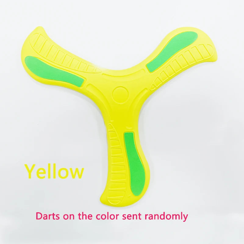 Soft Three-Leaf Boomerang Flying Disc - Interactive Outdoor Sports Toy for Kids and Adults, Fun Gifts and Active Play