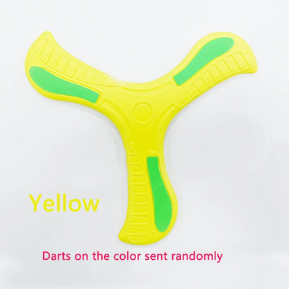 Soft Three-Leaf Boomerang Flying Disc - Interactive Outdoor Sports Toy for Kids and Adults, Fun Gifts and Active Play
