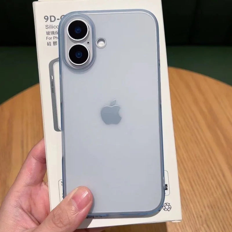Translucent Matte PC Phone Case for iPhone 12-17 Pro Max Plus - Clear Shockproof Full Protective Cover with Slim Hard Shell Design