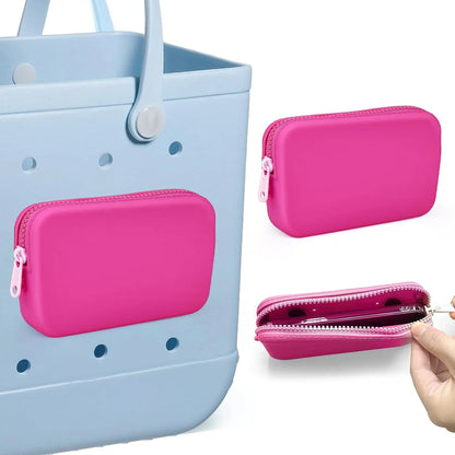 Silicone Phone Holder for Beach Bag – Soft Waterproof Insert Wallet Charm, Bo Bag Accessories Attachment for Beach Travel & Storage Convenience