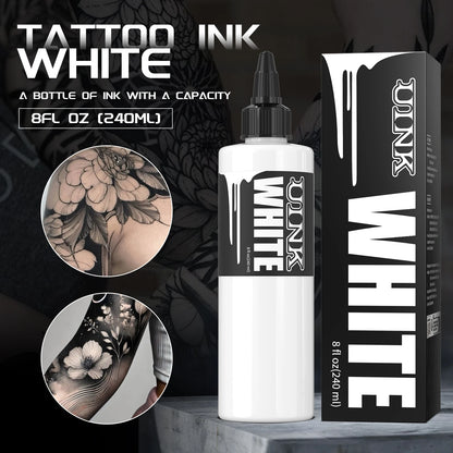 DQFART 240ML Professional Tattoo Ink – Triple Black & White Pigment for Permanent & Semi-Permanent Body Art Supplies