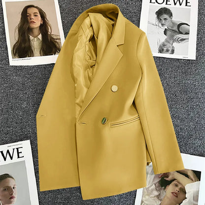 2023 Women's Elegant Single Button Blazer – Slim Fit Long Sleeve Office Jacket for Autumn & Winter