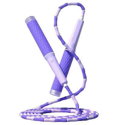 Beaded Adjustable Jump Rope – Segmented Fitness Skipping Rope for Men, Women & Kids
