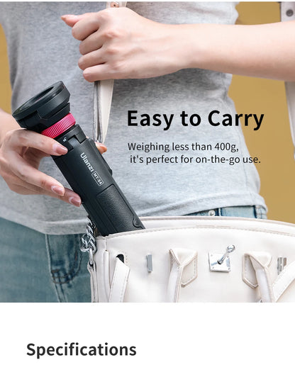Ulanzi MT-84 Selfie Stick Magnetic Tripod - 1.53M, Wireless Bluetooth Remote, Phone Extension for Live Streaming & Vlogs