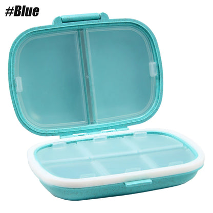 8-Compartment Travel Pill Organizer – Moisture-Proof Pill Case, Portable Medicine & Vitamin Holder for Purse