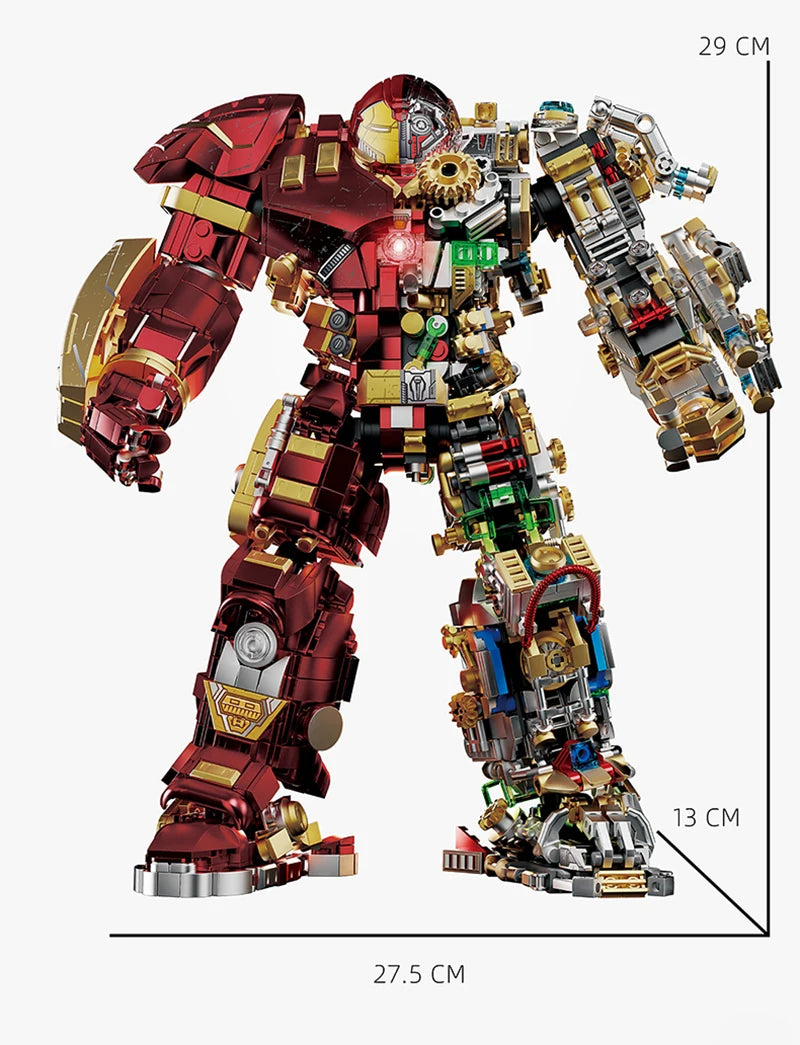2700+ PCS Iron Heroes Building Block Set, Action Figure Mech Buster DIY Brick Construction Toys for Kids & Adult Collectors Gift Set