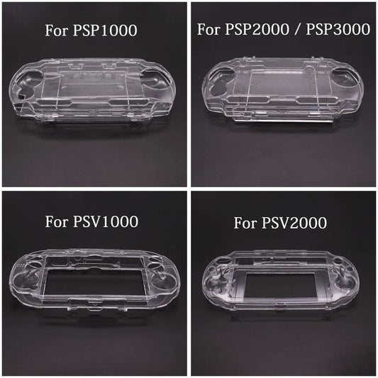 Clear Crystal Hard Shell Case for PS Vita & PSP | Transparent Protective Cover for PSV 1000/2000/3000