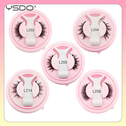 YSDO Winged Magnetic 3D Mink Eyelashes – Reusable Long-Lasting False Lashes, No Glue Needed with Tweezers for Makeup