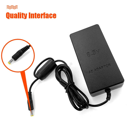 New Power Supply for PS2 Slim – Replacement AC Adapter Charger, 100-240V, DC 8.5V for 70000 Console (EU/US Plug)