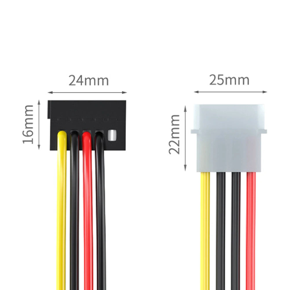 SATA Power Cable Splitter - 1 to 5 Hard Drive Power Connector Adapter for DIY PC Power Supply Setup