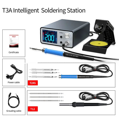 AIXUN T3A T3B Intelligent Soldering Station - T115/T210/T245/T12 Rework Station for PCB & BGA Soldering Tools