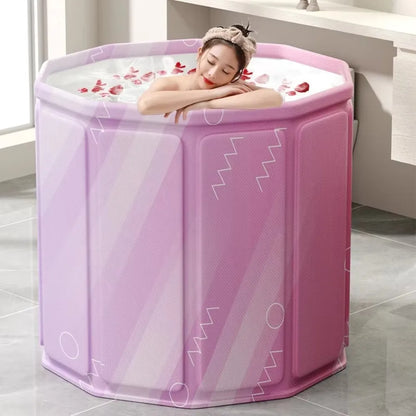 Foldable Portable Bath Tub - Thickened Full Body Bath Bucket for Children & Adults, Long-Term Temperature Lock