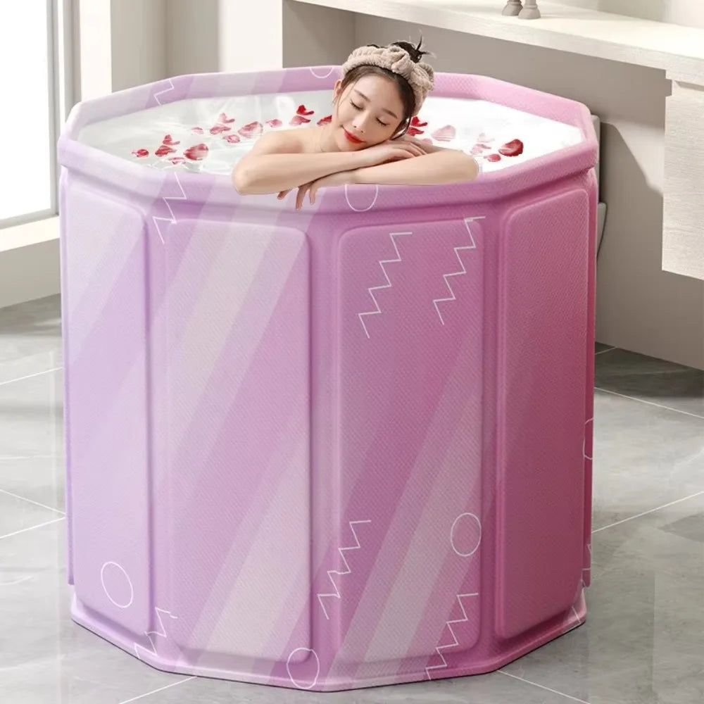 Foldable Portable Bath Tub – Thickened Full-Body Bathtub for Children & Adults, Long-Term Temperature Lock