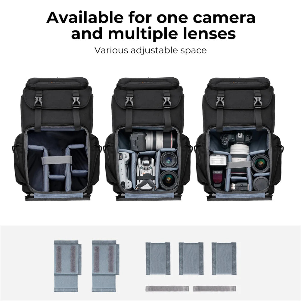 K&F CONCEPT 25L Camera Backpack – DSLR/SLR & Mirrorless Camera Bag with 15.6” Laptop Compartment for Canon, Nikon & Sony Cameras