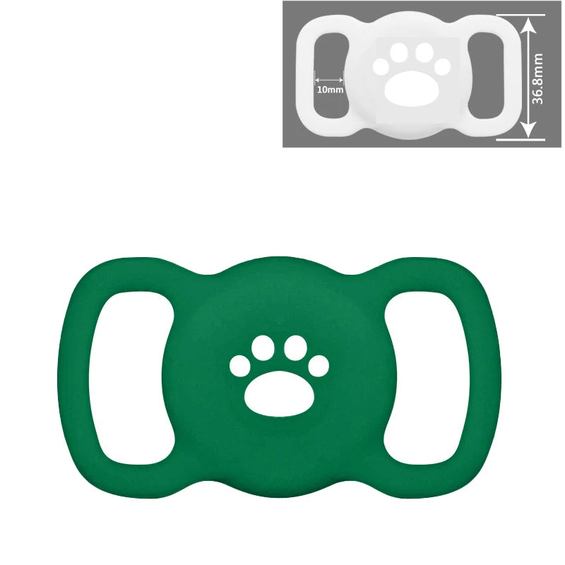 Airtag Dog Collar Holder – Silicone Protective Case for Apple AirTag, Full Body Cover Fits All Collar Sizes