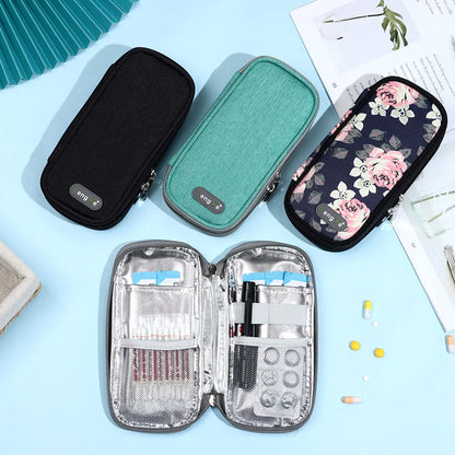 Insulin Cooling Bag without Gel – Oxford Medical Portable Thermal Insulated Travel Case for Diabetics, Pill Protector
