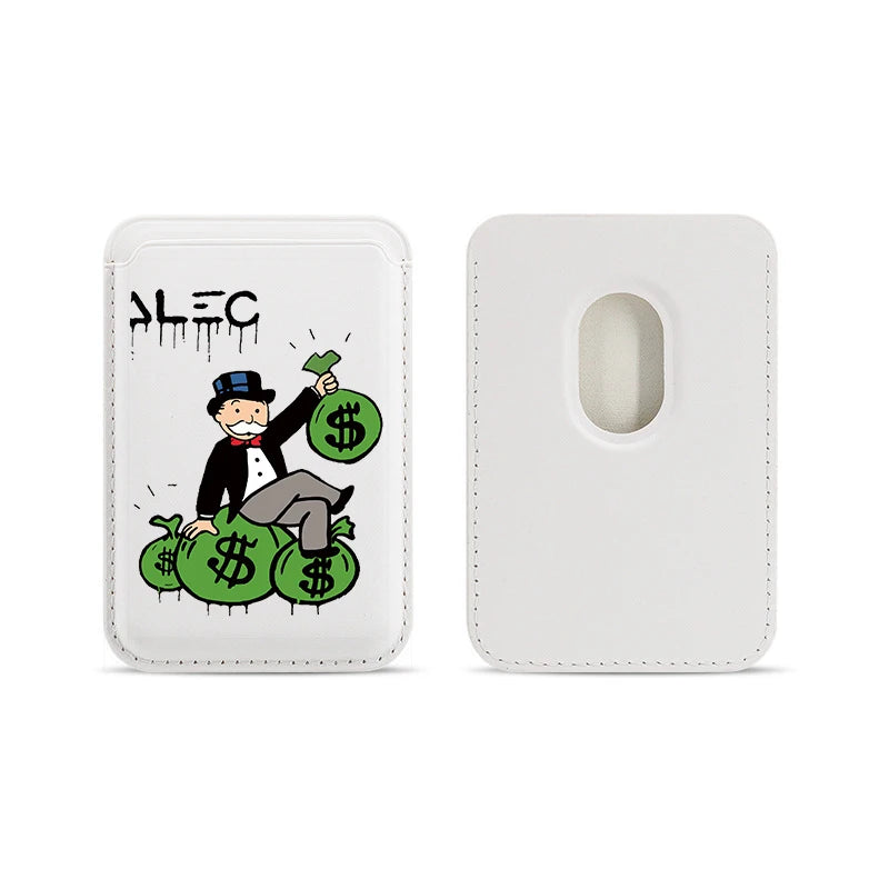 Upgrade Magnetic White PU Leather Wallet Case – MagSafe Card Holder for iPhone 11, 12, 13, 14 Luxury Design