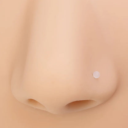 Clear Acrylic Nose Ring Stud: Transparent Invisible Straight Nostril Piercing Retainer - Prevent Allergy Body Jewelry (10-100pcs)