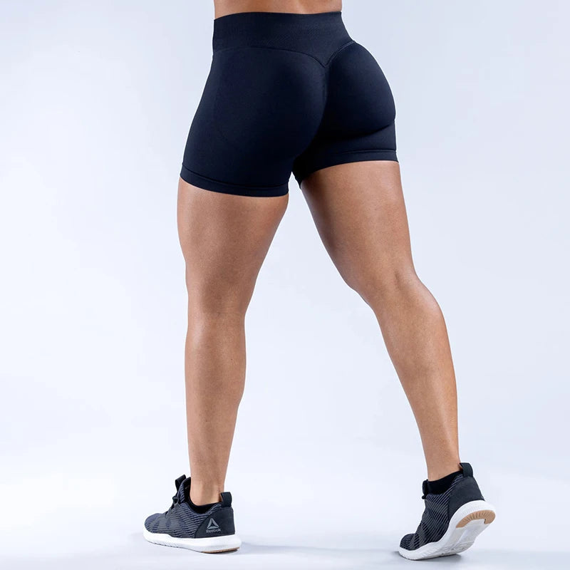 Women’s Impact Seamless Yoga Shorts — Scrunch Bum Low Waist Butt-Lifting Gym & Running Workout Leggings