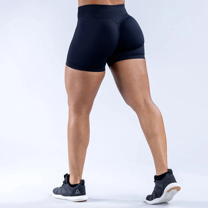 Women’s Impact Seamless Yoga Shorts — Scrunch Bum Low Waist Butt-Lifting Gym & Running Workout Leggings