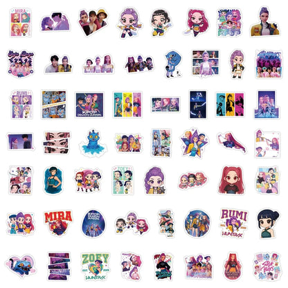 55-170PCS K-Pop Demon Hunters Anime Stickers – Waterproof DIY Decoration for Boys, Girls & Fans Gift