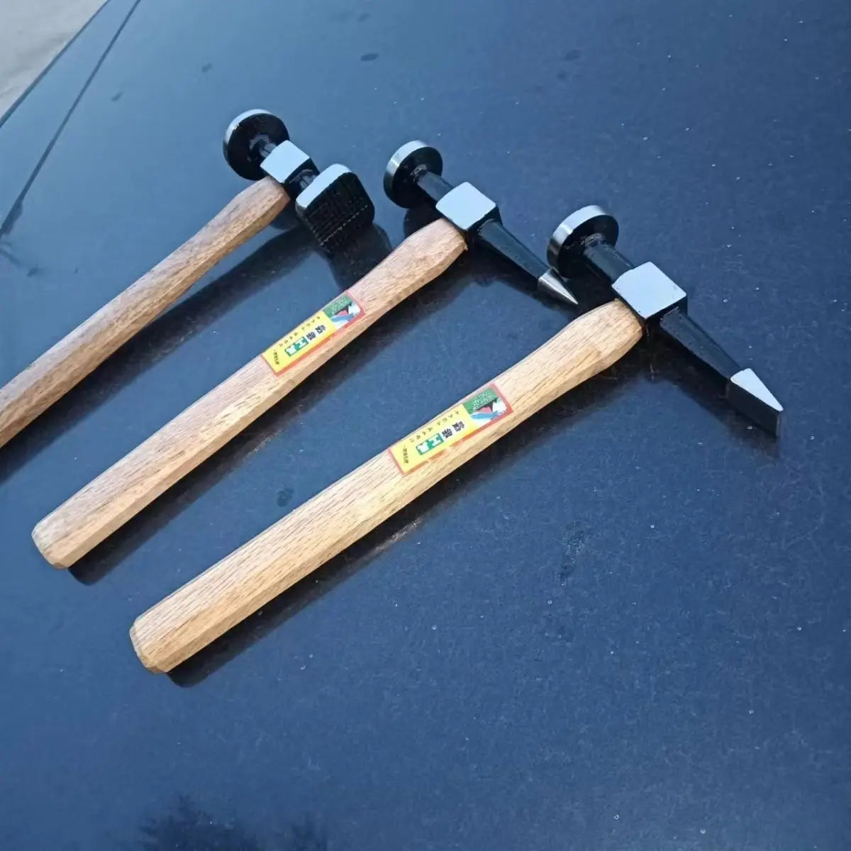 Automotive Repair Hammer Tool Set – Professional Flat, Pointed & Round Head Hammer for Car Bodywork, Dent Repair & Plastic Shaping Tool