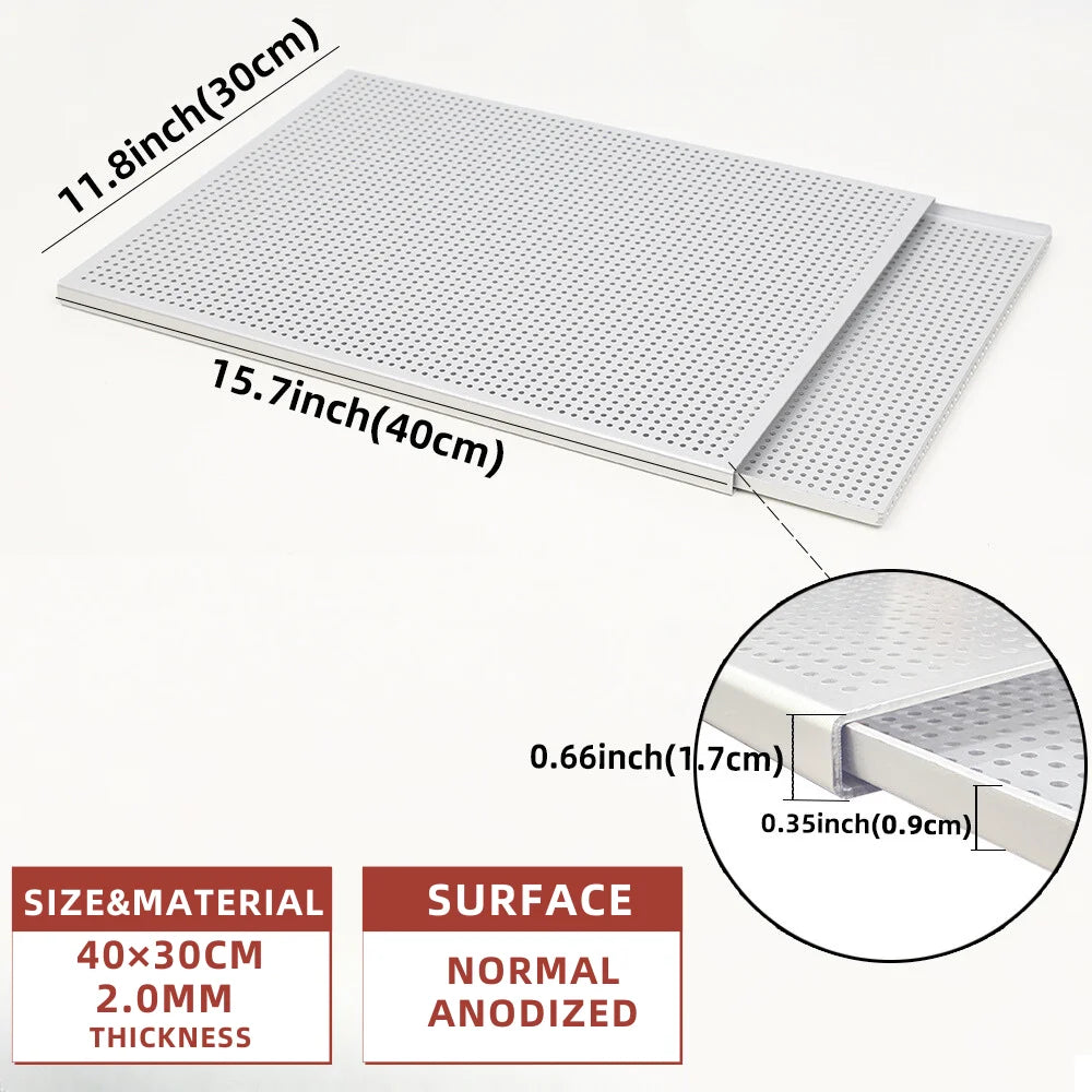 Puff Pastry Baking Tray – Rectangular Perforated Mille Feuille Pan for Oven & Bread