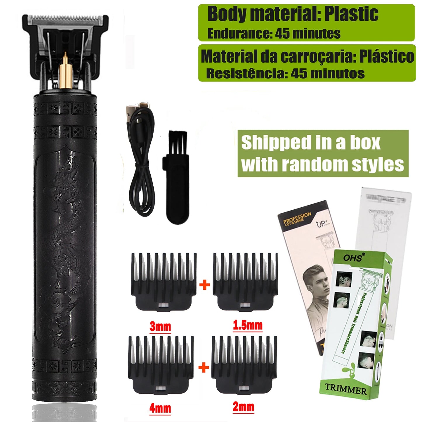 T9 Electric Hair Clipper & Beard Trimmer — 0mm Precision Body Hair Shaver for Men, Professional Haircut & Grooming