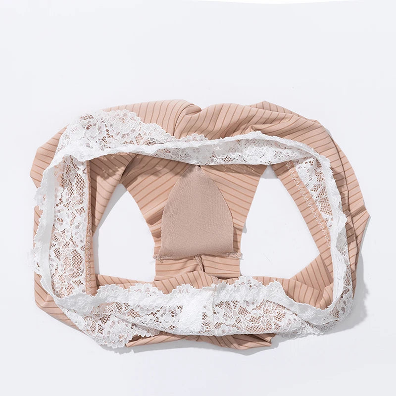 TrowBridge Women’s Seamless Silk Satin Panties – Lace Hollow Breathable Boyshort Underwear