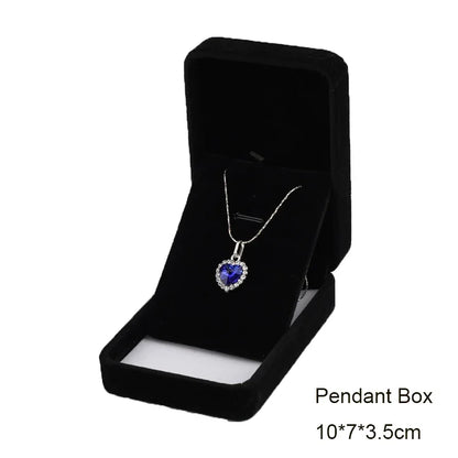 Black Velvet Jewelry Box - Full Range Storage for Rings, Earrings, Bracelets, Pendants, Necklaces, and Gifts