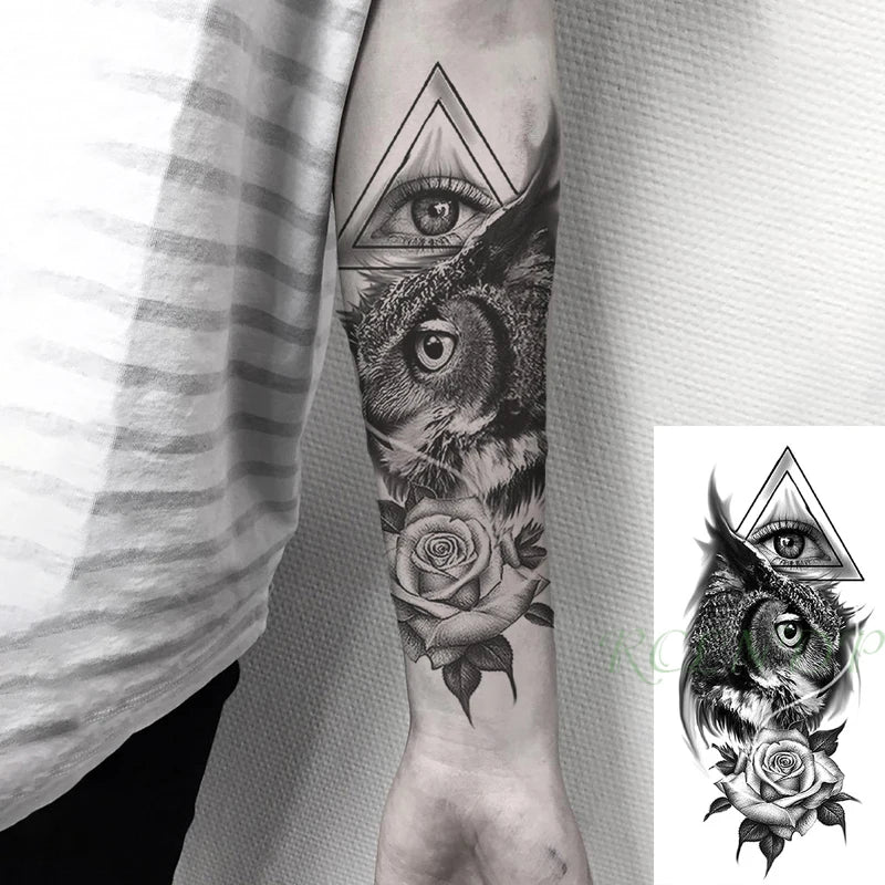 Waterproof Temporary Rose Flower Tattoo Stickers – Fake Flash Body Art for Men & Women Hands and Body