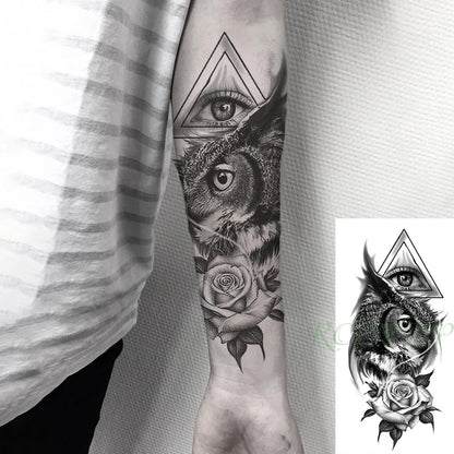 Waterproof Temporary Rose Flower Tattoo Stickers – Fake Flash Body Art for Men & Women Hands and Body
