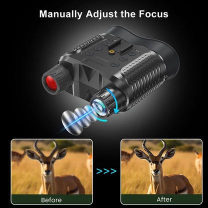 NV8160 Night Vision Binoculars | Head-Mounted Tactical Helmet Goggles with 8X Digital Zoom for Hunting