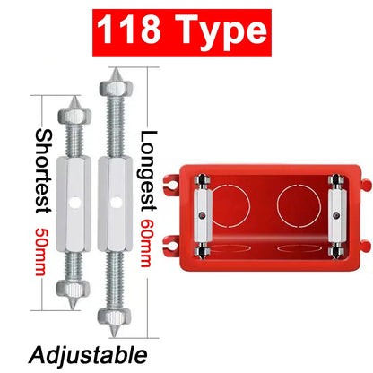 Wall Switch Socket Cassette Repair Tool | Adjustable Screws Support Rod with Wrench for 86/118 Type Electrical Accessories