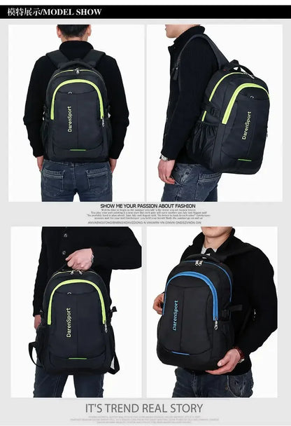 Oxford Shoulder Backpack – Fashionable Lightweight Waterproof Laptop Rucksack, Large Capacity School Bag for Students